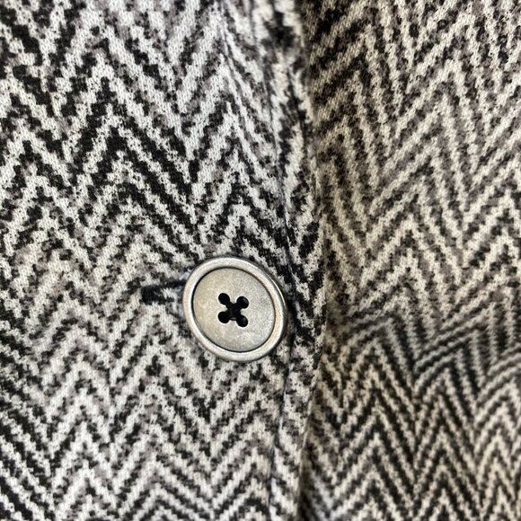 Aeropostale Eighty-Seven Blazer Womens L Espresso Cream Chevron Pattern Academia - Picture 3 of 13